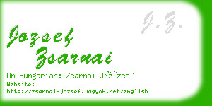 jozsef zsarnai business card